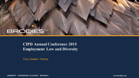 CIPD Annual Conference 2015 Employment Law and Diversity