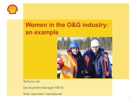 Women in the O&G industry: an example