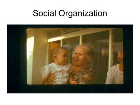 Social Organization. Marriage, Family, Kinship Marriage –rules of sexual access –form of exchange – establishes alliances –accords a child full birth-status.