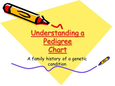Understanding a Pedigree Chart A family history of a genetic condition.