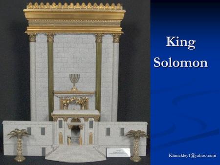 King Solomon Today will be a spiritual feast…