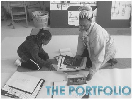 What is a portfolio?  An ongoing collection of a child’s work and documentation of learning  Includes a wide range of materials.  Portfolio pieces.