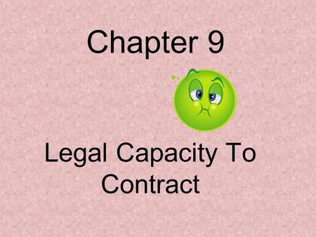 Legal Capacity To Contract