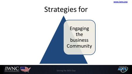 Www.iwnc.org Strategies for Engaging the business Community Solving the Skills Gap1.