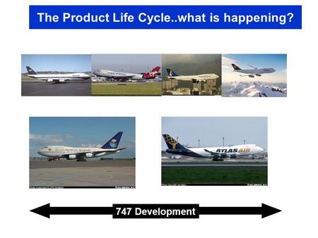 The Product Life Cycle..what is happening? 747 Development.