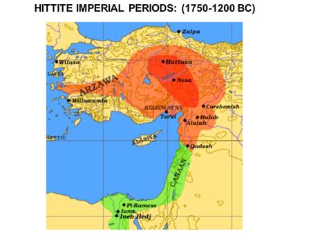 HITTITE IMPERIAL PERIODS: (1750-1200 BC). Concurrently with the appearance of writing and wheel-produced pottery in Anatolia, a large group of immigrants.