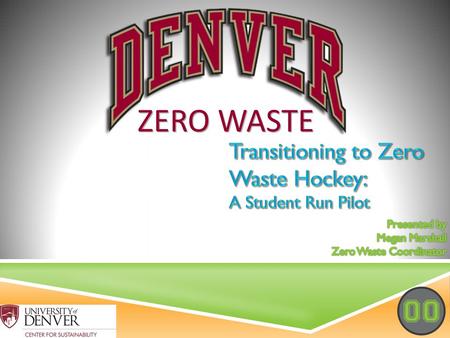 PRESENTATION OUTLINE  Define Zero Waste  Why are football & hockey different animals?  The need for something new  The start of our program  The.