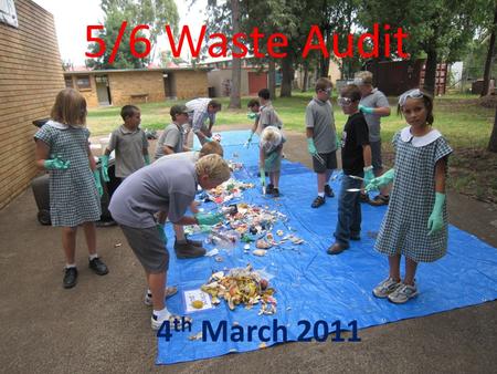 5/6 Waste Audit 4 th March 2011. On the 4 th March, 5/6 conducted a waste audit of Baradine Central School. This involved collecting the rubbish from.
