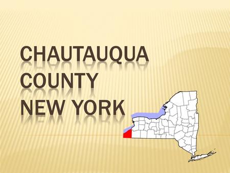 The aim of my study is to find the characteristics of a New York county and diagnose its environmental health. My county is Chautauqua County, NY. To.