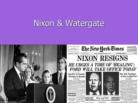 Nixon & Watergate. The End for LBJ & American Liberalism Social Turmoil of the mid to late 1960’s causes “white backlash.” Social Turmoil of the mid to.