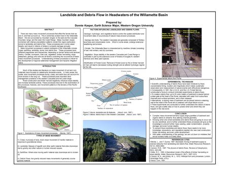 INTRODUCTION Much of the studies and literature on mass movement of soil and rock materials have focused on catastrophic landslide events. In many areas,