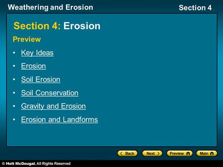 Section 4: Erosion Preview Key Ideas Erosion Soil Erosion