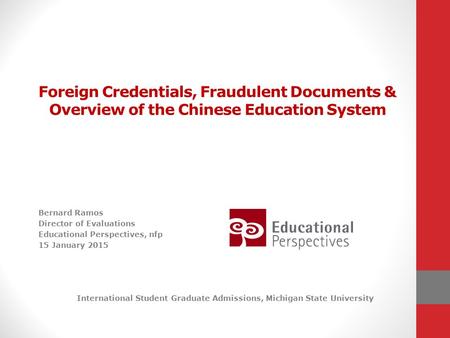 International Student Graduate Admissions, Michigan State University