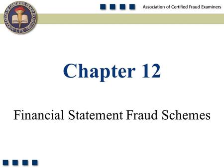Financial Statement Fraud Schemes