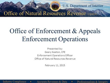 Office of Enforcement & Appeals Enforcement Operations