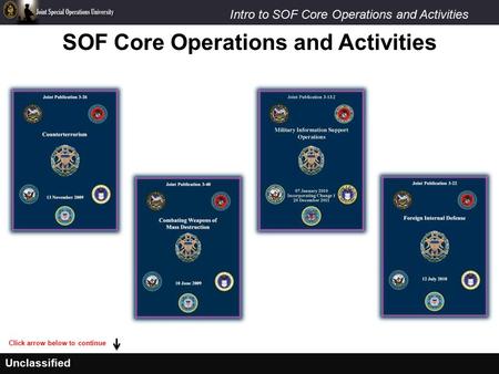 SOF Core Operations and Activities
