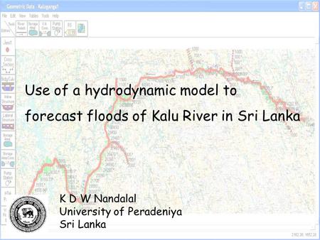 Use of a hydrodynamic model to