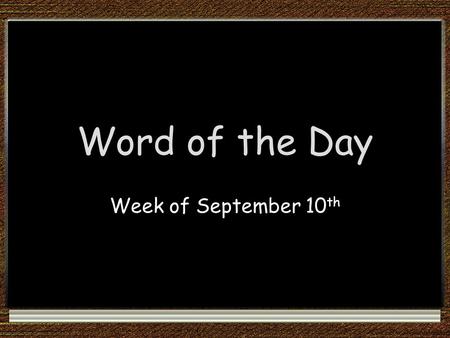 Word of the Day Week of September 10 th. abdomen: the part of the body that holds the stomach, intestines, and other organs Part of Speech: noun Which.