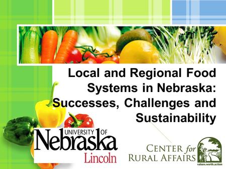 L/O/G/O Local and Regional Food Systems in Nebraska: Successes, Challenges and Sustainability.
