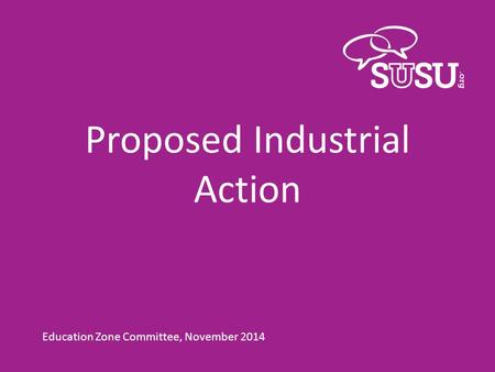 Proposed Industrial Action Education Zone Committee, November 2014.