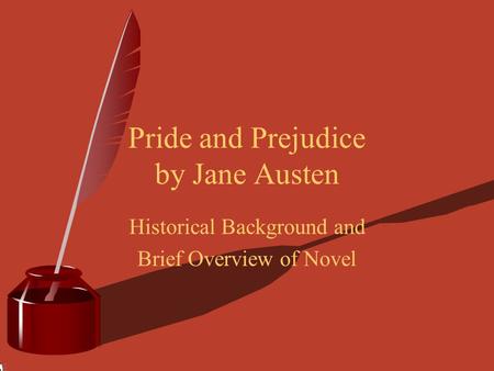 pride and prejudice book review ppt