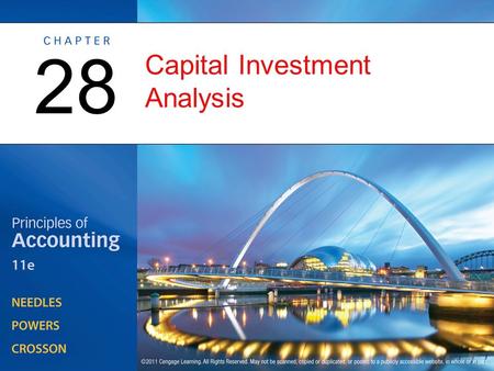 Capital Investment Analysis 28. The Capital Investment Process OBJECTIVE 1: Define capital investment analysis, state the purpose of the minimum rate.