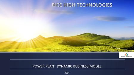 2014 POWER PLANT DYNAMIC BUSINESS MODEL. COMPANY’S PRODUCT 2 Innovation power plant for processing of rice husk PILOT PROJECT STARTED In stanitsa Khlomskaya.