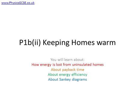 P1b(ii) Keeping Homes warm
