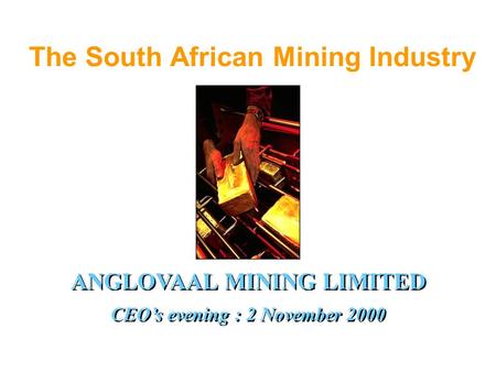 The South African Mining Industry
