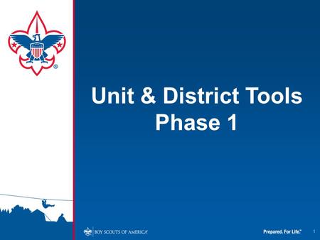 1 Unit & District Tools Phase 1. 2 To access the new Unit and District Tools, you will need to click on the link embedded in the MyScouting Flash page.