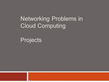 Networking Problems in Cloud Computing Projects. 2 Kickass: Implementation PROJECT 1.
