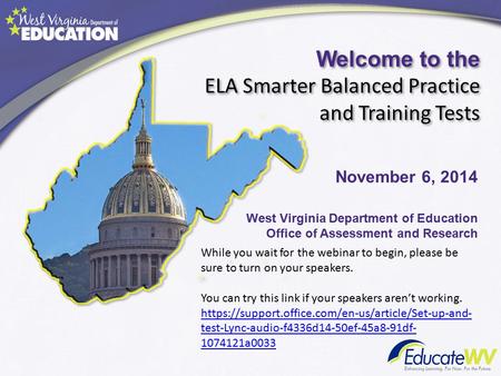 Welcome to the ELA Smarter Balanced Practice and Training Tests