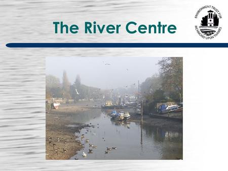 The River Centre. The River Centre The Environment Trust: Who we are An established local environment group We are a BPT and support river-based environment.