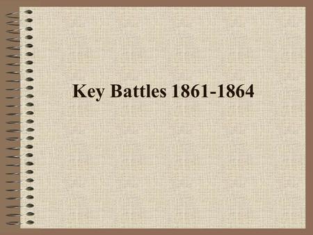 Key Battles 1861-1864.