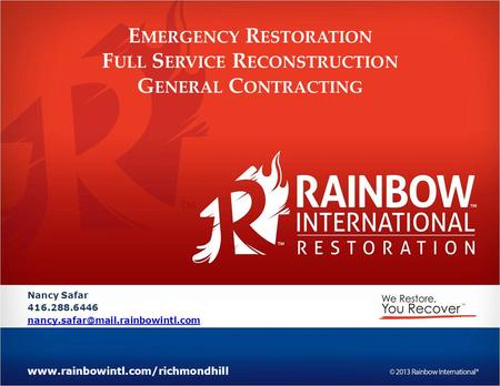 Emergency Restoration Full Service Reconstruction General Contracting