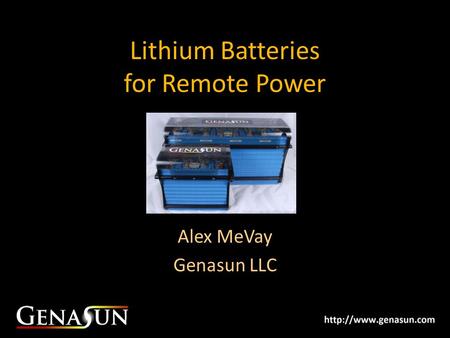 Lithium Batteries for Remote Power