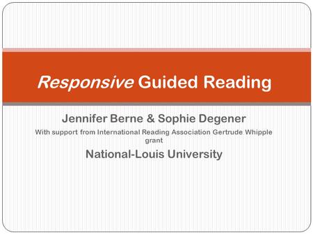 Responsive Guided Reading