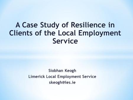 Siobhan Keogh Limerick Local Employment Service