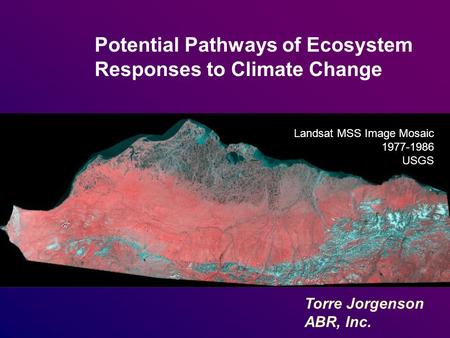 Potential Pathways of Ecosystem Responses to Climate Change Landsat MSS Image Mosaic 1977-1986 USGS Torre Jorgenson ABR, Inc.
