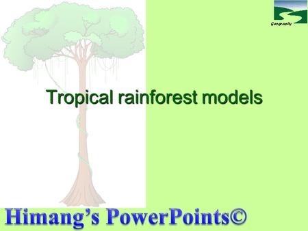 Tropical rainforest models