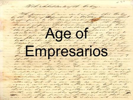 Age of Empresarios.