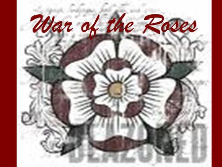 War of the Roses. Battle timeline: 22 May 1455- St Albans 23 Sept 1459 Blore Heath 12 Oct 1459 Ludford Bridge 10 July 1460 Northampton 30 th Dec 1460.