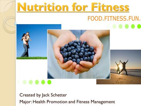 Created by Jack Schetter Major: Health Promotion and Fitness Management.