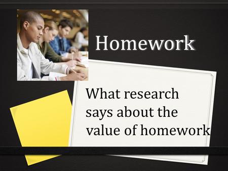 What research says about the value of homework