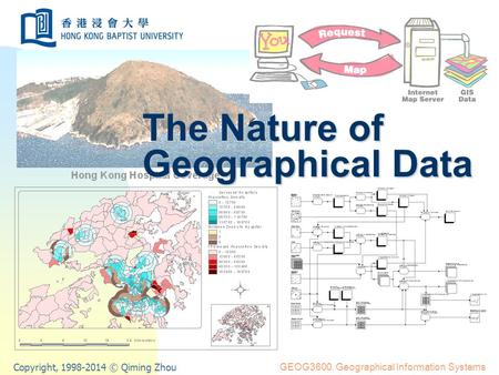 Copyright, 1998-2014 © Qiming Zhou GEOG3600. Geographical Information Systems The Nature of Geographical Data.