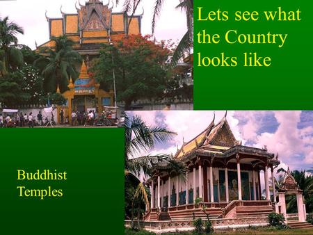 Lets see what the Country looks like Buddhist Temples.