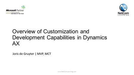 Overview of Customization and Development Capabilities in Dynamics AX