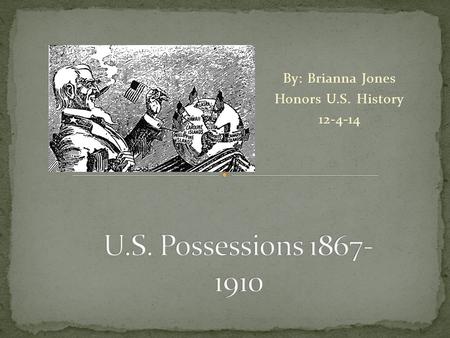 By: Brianna Jones Honors U.S. History 12-4-14. Alaska Puerto Rice Guam Midway Atolls Palmyra Atoll Wake Islands American Samoa Guantanamo Bay Possession: