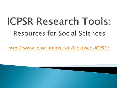 Resources for Social Sciences