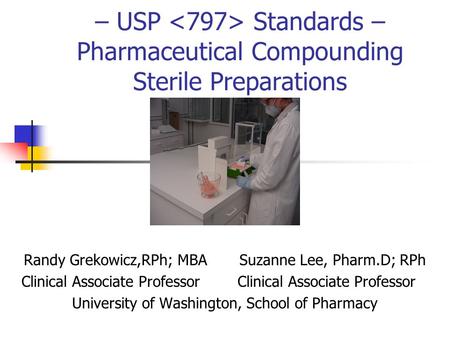 Randy Grekowicz,RPh; MBA Suzanne Lee, Pharm.D; RPh